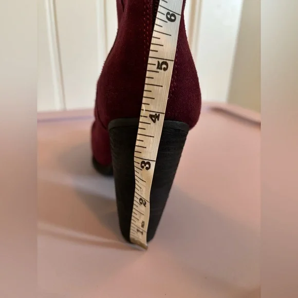 Sbicca Kolli Burgundy Suede Ankle Beaded Boots Booties, Size 8.5 - Picture 11 of 11